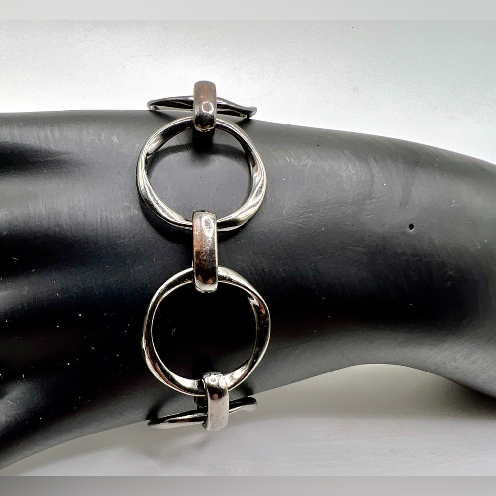 Vintage Premier Designs Silver Tone Toggle Link Bracelet